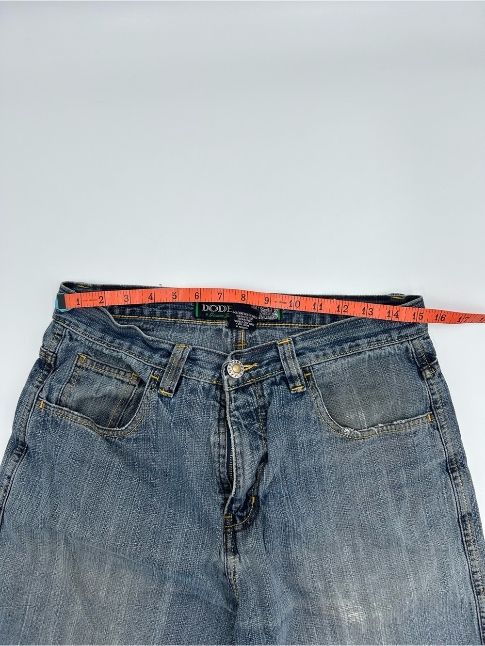 Dodeca Distressed Embroidered Men’s Denim Jean Shorts 32 - Picture 7 of 10